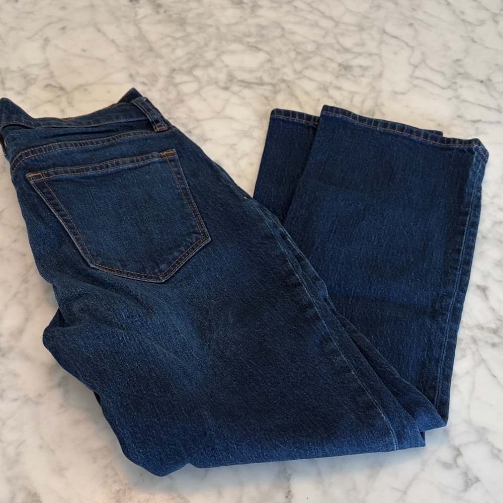 J. Crew Dark Blue Mid-Rise Crop Button-Fly Jeans Size 25 - Picture 4 of 4